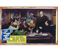 Zuhhgii LET NO MAN WRITE MY EPITAPH Lobby Card 3 Burl Ives Ricardo Montalban Vintage Tin Sign,Retro of Classic Old Film Poster Metal Sign TV Bar Karaoke Man Cave Wall Decor 8x12 Inches.