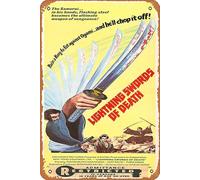 Zuhhgii Lightning Swords Of Death Vintage Metal Signs Musical Bar Pub Cafe Wall Kitchen Bathroo Poster Karaoke Retro Decor Art 8x12 inch Tin Sign.