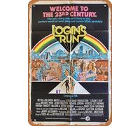 Zuhhgii Logan’s Run 1976 Vintage Movie Poster Vintage Tin Sign,Retro of Classic Old Film Poster Metal Sign TV Bar Karaoke Man Cave Wall Decor 8x12 Inches.