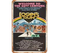 Zuhhgii Logan’s Run 1976 Vintage Movie Poster Vintage Tin Sign,Retro of Classic Old Film Poster Metal Sign TV Bar Karaoke Man Cave Wall Decor 8x12 Inches.