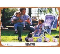 Zuhhgii LOOK WHO’S TALKING TOO Original Lobby Card 5 John Travolta Kirstie Alley Vintage Tin Sign,Retro of Classic Old Film Poster Metal Sign TV Bar Karaoke Man Cave Wall Decor 8x12 Inches.