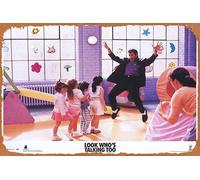 Zuhhgii LOOK WHO’S TALKING TOO Original Lobby Card 7 John Travolta Kirstie Alley Vintage Tin Sign,Retro of Classic Old Film Poster Metal Sign TV Bar Karaoke Man Cave Wall Decor 8x12 Inches.