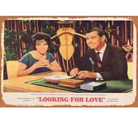 Zuhhgii LOOKING FOR LOVE Lobby card Connie Francis Johnny Carson Vintage Tin Sign,Retro of Classic Old Film Poster Metal Sign TV Bar Karaoke Man Cave Wall Decor 8x12 Inches.