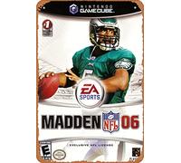 Zuhhgii Madden 06 (Nintendo Gamecube,Ea Sports) Video Game Poster Tin Sign Movie Cinema Theater 8x12 inches - Vintage Film Music Metal Tin Sign for Home Bar Pub Garage Decor Gifts