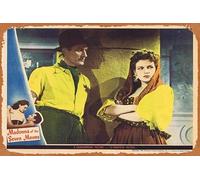Zuhhgii MADONNA OF THE SEVEN MOONS Lobby Card 3 Phyllis Calvert Stewart Granger Vintage Tin Sign,Retro of Classic Old Film Poster Metal Sign TV Bar Karaoke Man Cave Wall Decor 8x12 Inches.