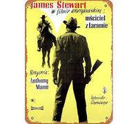 Zuhhgii Man from Laramie,The,Polish Movie Poster Movie Poster Retro Tin Sign 8x12inch,Film Poster Art Classic Television Posters Music posters Store Karaoke Pubs Club Gift Plaque Man Cave Gift Wall