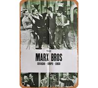 Zuhhgii Marx Bros,The 1980's Vintage Movie Poster Vintage Tin Sign,Retro of Classic Old Film Poster Metal Sign TV Bar Karaoke Man Cave Wall Decor 8x12 Inches.