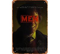 Zuhhgii Men (Jessie Buckley,Rory Kinnear) Movie Poster Tin Sign Film Movie Cinema Theater 8x12 inches - Vintage Metal Tin Sign for Home Bar Pub Garage Decor Gifts
