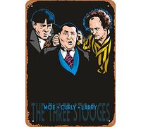 Zuhhgii Metal sign movie poster Movie And Tv Icons The Three Stooges Retro Tin Sign Cafe Funny Restaurant Home Vintage Metal Sign Gift Wall Decor 12x8 inch.