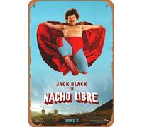Zuhhgii Metal Sign Vintage Kitchen Signs Wall Decor Nacho Libre Funny Tin Signs Bar Decorations Art Poster Metal Sign8x12Inch