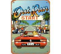 Zuhhgii Movie arcade game poster metal tin sign Outrun Video Game Poster Art Wall Art Decor Tin Sign - 8 x 12inch