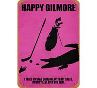 Zuhhgii Movie Classic Poster Metal Sign Happy Gilmore Minimal Movie Poster V4 Wall Art Decor Tin Sign 8x12 inch