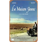 Zuhhgii Movie Series Vintage Retro Tin Sign - La maison jaune - 8x12 inches Metal Sign Garage Bar,Cinema Living Room Bedroom Decorative Retro Plaque