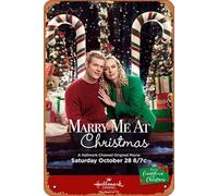 Zuhhgii Movie Series Vintage Retro Tin Sign - Marry Me at Christmas - 8x12 inches Metal Sign Garage Bar,Cinema Living Room Bedroom Decorative Retro Plaque