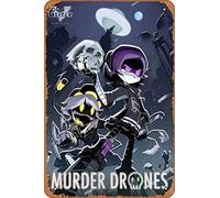 Zuhhgii Murder Drones (TV Series 2021-) Retro Metal Sign for Garden Club Outdoor Indoor Home Wall Decorative Art Metal Poster Vintage 8x12 inch