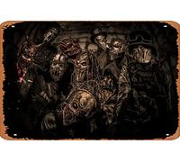 Zuhhgii Mushroomhead (Jeffrey Hatrix, Waylon Reavis) Music Poster Tin Sign Film Movie Cinema Theater 8x12 Inches - Vintage Metal Tin Sign for Home Bar Pub Garage Decor Gifts