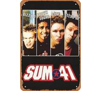 Zuhhgii Music Metal Posters Sum 41 Band Nicknames Tin Metal Sign 8" X 12"