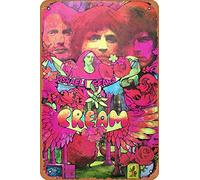 Zuhhgii Music Metal Signs Vintage Cream Classic Rock Star Band Poster Celebrities & Musicians Wall Art Retro Decor Tin Sign-8x12inch