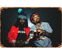 Zuhhgii Music Metal Signs Vintage EarthGang Group Rap Hip Hop Poster Hip Hop Wall Art Retro Decor Tin Sign-8x12inch