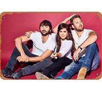Zuhhgii Music Metal Signs Vintage Lady Antebellum Music Poster Celebrities & Musicians Wall Art Retro Decor Tin Sign-8x12inch