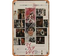 Zuhhgii My Fair Lady Movie Poster Retro Film Tin Sign Cafe Restaurant Home Wall Retro Club Restaurant Man Cave Gift Vintage Metal Sign 12x8 inch.