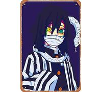 Zuhhgii Obanai Iguro Kimetsu No Yaiba Funny Vintage Tin Sign Wall Anime Cartoon Poster Retro Iron Painting Metal Plaque for Bar Cafe Garage Home Gift Birthday Wedding 12x8 inch.