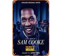 Zuhhgii One Night In Miami (Leslie Odom Jr, Sam Cooke) Movie Poster Tin Sign Film Movie Cinema Theater 8x12 Inches - Vintage Metal Tin Sign for Home Bar Pub Garage Decor Gifts