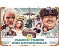 Zuhhgii Planes,Trains & Automobiles Movie Series Vintage Retro Tin Sign,Movie Poster Art Classic Film Television Posters Man Cave Wall Art Decor Gift Women Men 8x12inch Metal Tin Sign.