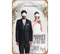 Zuhhgii Poster Metal Wall Tin Sign Married at First Sight Celebrity Poster TV Movie Poster Retro Gift Karaoke Man Cave Bars Cafes Decor Vintage Art Decorations Metal Signs8 x12
