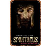 Zuhhgii Poster Metal Wall Tin Sign Spartacus:Blood And Sand Celebrity Poster TV Movie Poster Retro Gift Karaoke Man Cave Bars Cafes Decor Vintage Art Decorations Metal Signs8 x12