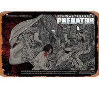 Zuhhgii Predator Movie Series Vintage Retro Tin Sign,Movie Poster Art Classic Film Television Posters Man Cave Wall Art Decor Gift Women Men 8x12inch Metal Tin Sign.