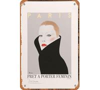 Zuhhgii Pret A Porter Feminin Movie Poster Retro Film Tin Sign Cafe Restaurant Home Wall Retro Club Restaurant Man Cave Gift Vintage Metal Sign 12x8 inch.