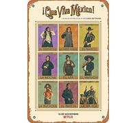 Zuhhgii Que Viva Mexico (Damian Alcazar,Alfonso Herrera) Movie Poster Tin Sign Movie Cinema Theater 8x12 inches - Vintage Film Music Metal Tin Sign for Home Bar Pub Garage Decor Gifts