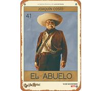 Zuhhgii Que Viva Mexico (Joaquin Cosio, El Abuelo) Movie Poster Tin Sign Film Movie Cinema Theater 8x12 Inches - Vintage Metal Tin Sign for Home Bar Pub Garage Decor Gifts