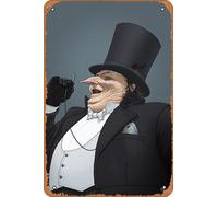 Zuhhgii Retro Anime Metal Tin - GOTHAM CITY VILLAINS ANNIVERSARY GIANT #1 C FRANK QUITELY PENGUIN - Cartoon Metal Tin Sign film Poster for Music Cafe Bar Restaurant Supermarket Shop Film Gifts 8x12