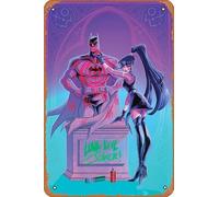 Zuhhgii Retro Classic Cartoon Metal Tin - PUNCHLINE THE GOTHAM GAME #4 D INC 1:25 SWEENEY BOO - Anime Tin Sign Poster Novelty Retro Art Wall Decor for Home Gate Garden Bars Restaurants Music Cafes