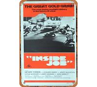 Zuhhgii Retro Classic INSIDE JOB aka The Alpha Caper Daybill Movie Poster Henry Fonda Tin Sign Movie Poster Wall Decor Vintage Film TV Metal Signs for Gift Karaoke Man Cave Bar Pub Kitchen Home Garage