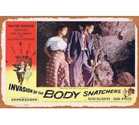 Zuhhgii Retro Classic INVASION OF THE BODY SNATCHERS Original Lobby Card 3 Kevin McCarthy Sci Fi Tin Sign Movie Poster Wall Decor Vintage Film TV Metal Signs for Gift Karaoke Man Cave Bar Pub Kitchen