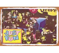 Zuhhgii Retro Classic JUST FOR FUN Lobby card 5 Bobby Vee Freddie Cannon The Crickets Tin Sign Movie Poster Wall Decor Vintage Film TV Metal Signs for Gift Karaoke Man Cave Bar Pub Kitchen Home Garage
