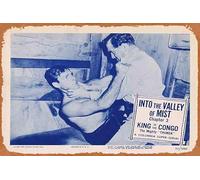 Zuhhgii Retro Classic KING OF THE CONGO Original Lobby Card 2 Chapter 3 Columbia Serial Buster Crabbe Tin Sign Movie Poster Wall Decor Vintage Film TV Metal Signs for Gift Karaoke Man Cave Bar Pub