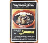 Zuhhgii Retro Classic Movie Poster SSSSNAKE Original Daybill Movie Poster Strother Martin Dirk Benedict King Cobra Vintage Metal Tin Sign Old TV Film Poster Gift Karaoke Bar Pub Club Decorative Wall