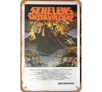 Zuhhgii Retro Classic Movie Poster ST HELENS 1981 Volcano VINTAGE Australian Daybill Movie poster Art Carney Vintage Metal Tin Sign Old TV Film Poster Gift Karaoke Bar Pub Club Decorative Wall Plates