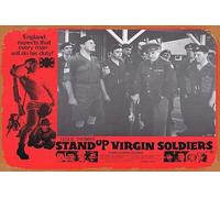 Zuhhgii Retro Classic Movie Poster STAND UP VIRGIN SOLDIERS Original Australian Lobby Card 8 Edward Woodward John LeMesurier Vintage Metal Tin Sign Old TV Film Poster Gift Karaoke Bar Pub Club