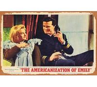 Zuhhgii Retro Classic Movie Poster THE AMERICANIZATION OF EMILY Lobby Card 7 James Garner Julie Andrews Melvyn Douglas Vintage Metal Tin Sign Old TV Film Poster Gift Karaoke Bar Pub Club Decorative