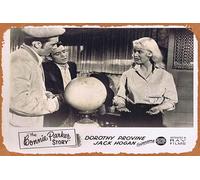 Zuhhgii Retro Classic Movie Poster THE BONNIE PARKER STORY Original Australian Lobby Card Dorothy Provine Jack Hogan Vintage Metal Tin Sign Old TV Film Poster Gift Karaoke Bar Pub Club Decorative Wall
