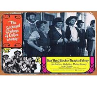 Zuhhgii Retro Classic Movie Poster THE COCKEYED COWBOYS OF CALICO COUNTY Lobby Card 2 Dan Blocker Nanette Fabray Mickey Rooney Vintage Metal Tin Sign Old TV Film Poster Gift Karaoke Bar Pub Club