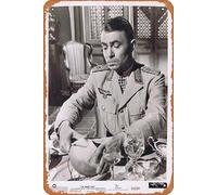 Zuhhgii Retro Classic Movie Poster THE DESERT RATS 1953 Movie Still Photo 2 James Mason as Erwin von Rommel Vintage Metal Tin Sign Old TV Film Poster Gift Karaoke Bar Pub Club Decorative Wall Plates