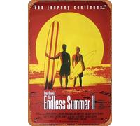 Zuhhgii Retro Classic Old Movie ENDLESS SUMMER II Original One sheet Movie poster Surfing Vintage Metal Tin Sign TV Film Poster Gift Karaoke Bar Pub Club Decorative Wall Plates Man Cave Home Decor