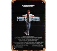 Zuhhgii Retro Classic Old Movie FIRST BORN Original US One Sheet Movie Poster Teri Garr Peter Weller Michael Apted Vintage Metal Tin Sign TV Film Poster Gift Karaoke Bar Pub Club Decorative Wall