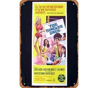 Zuhhgii Retro Classic Old Movie FOR SINGLES ONLY Daybill Movie poster John Saxon MIlton Berle Vintage Metal Tin Sign TV Film Poster Gift Karaoke Bar Pub Club Decorative Wall Plates Man Cave Home Decor
